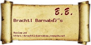 Brachtl Barnabás névjegykártya