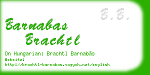 barnabas brachtl business card